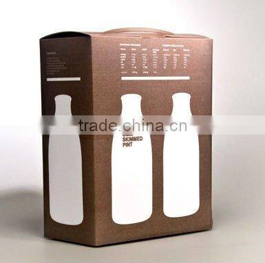 corrugated paper milk bottle box