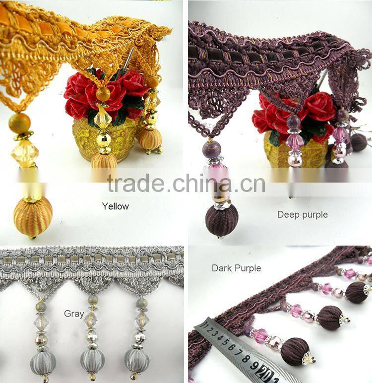 Factory Store High Quality Newest Beaded Fringes for Curtain