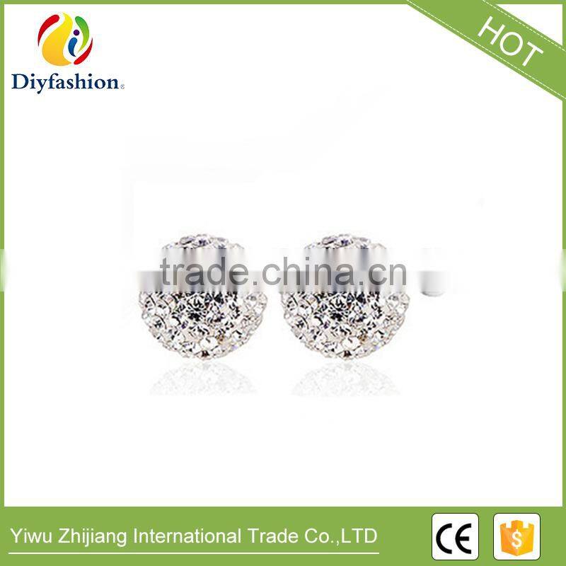 Latest Design Jewelry copper material gold plated cubic zirconia cz stud earrings