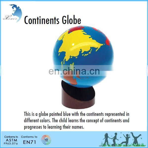 CE certificated retail non-toxic fancy kindergarten Continents Globe fancy kid toys
