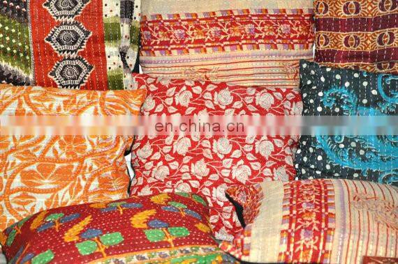 Vintage Kantha Cushion Pillow Covers