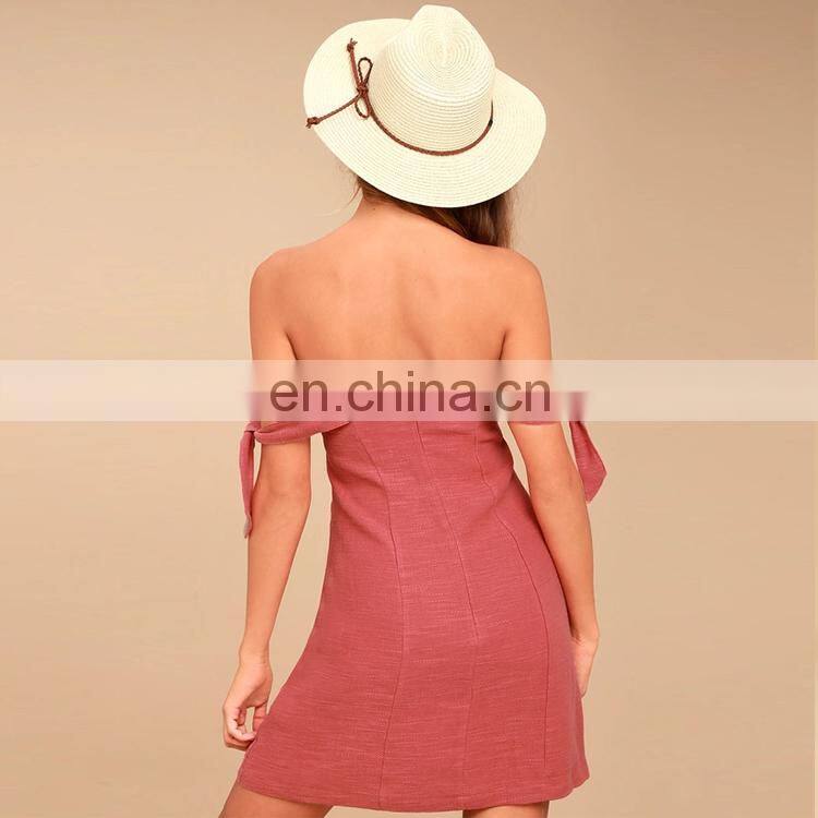 Woman sexy clothing off shoulder fashion short ladies dress summer mini dress