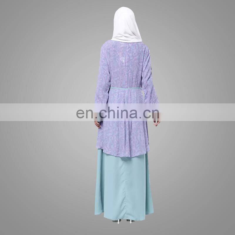 Baju kurung and baju melayu 2017 long printing wholesale islamic women clothing