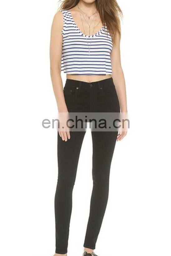 2016 new arrivel high quality stripe crop top cheer uniform