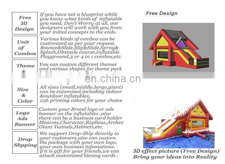 Hot sales inflatable castle with double slides