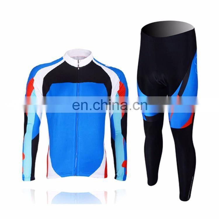 2017 pro team men's winter comfortable breathable long sleeve custom cycling clothing