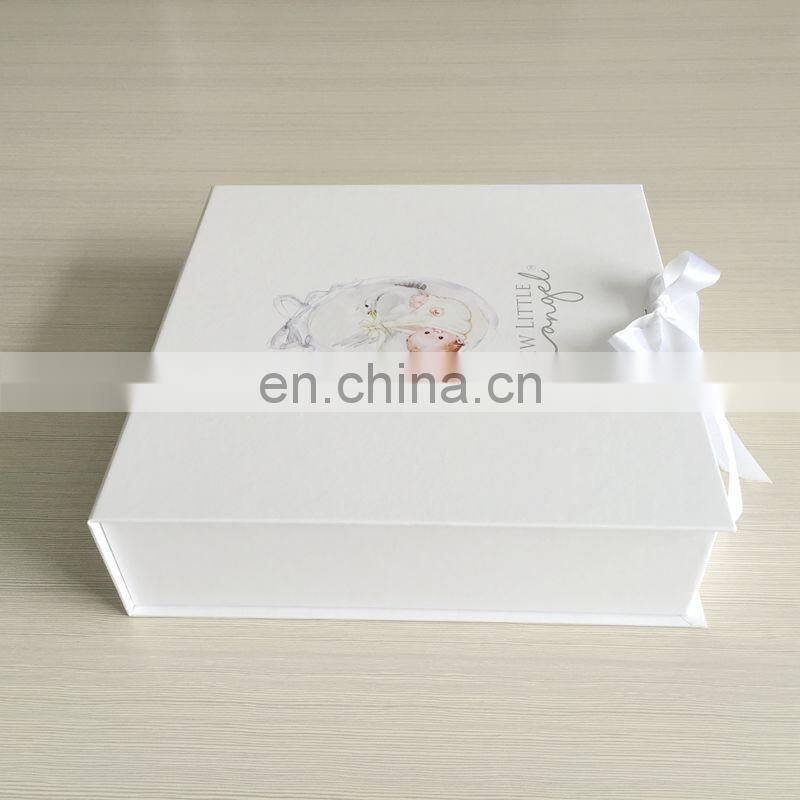 White Box, Cardboard Rigid Box For Clothing, White Logo Box Packing