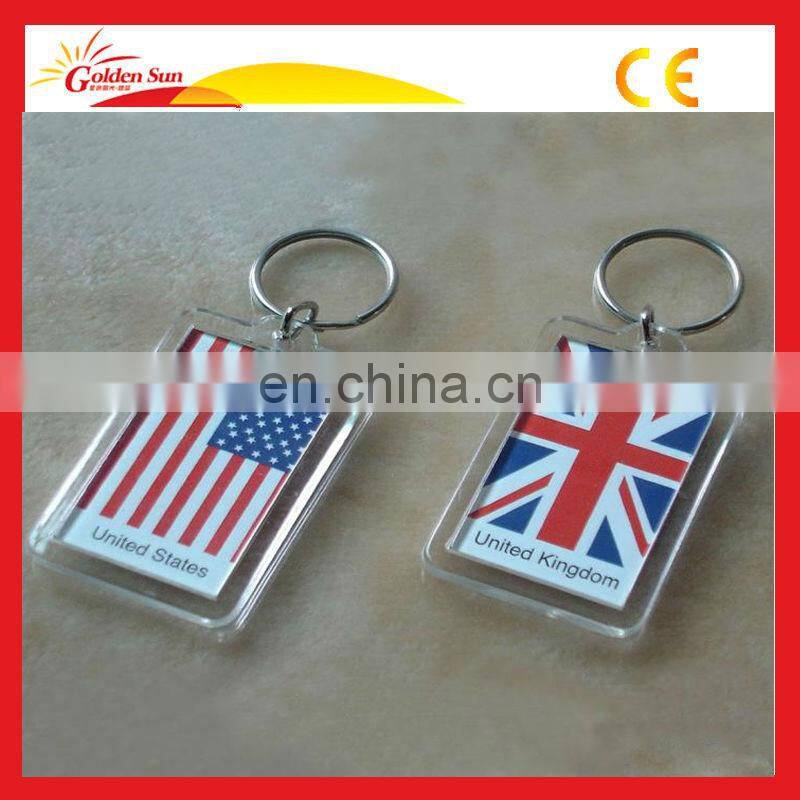 Promotional Customized Cheap Acrylic Keychain Blank Photo Frame/Acrylic Frames Keychain