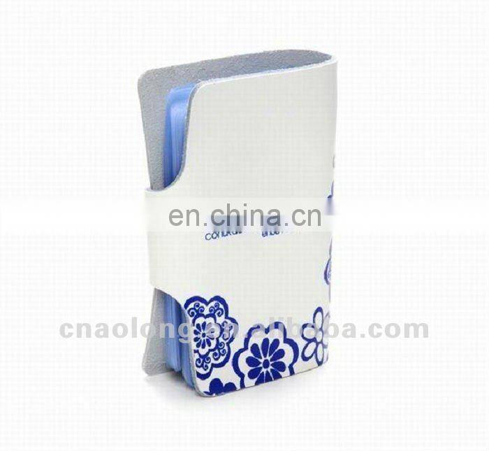 2014 fashion design genuine leather playing card holder