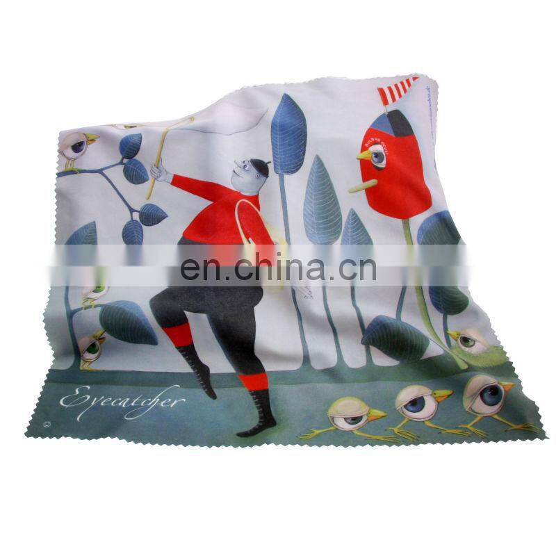 custom-making printed quality blue microfiber suede cleaner