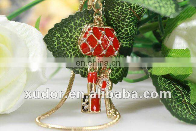 Red handbag Mobilephone Accessory,mobile phone strap/charm 5608