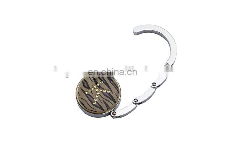 High quality round bag hook with rhinestone 2017