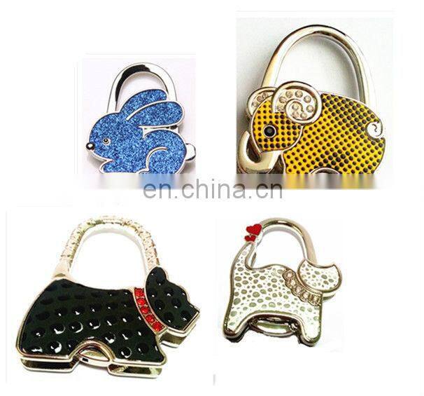 Popular lady table top purse hook with animal design