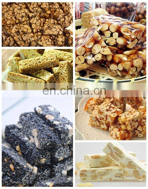 Manufacturing Puffed Energy Food Rice Bar Praline Nougat Cake Machine Cereal Machinery Chocolate Bar Production Line
