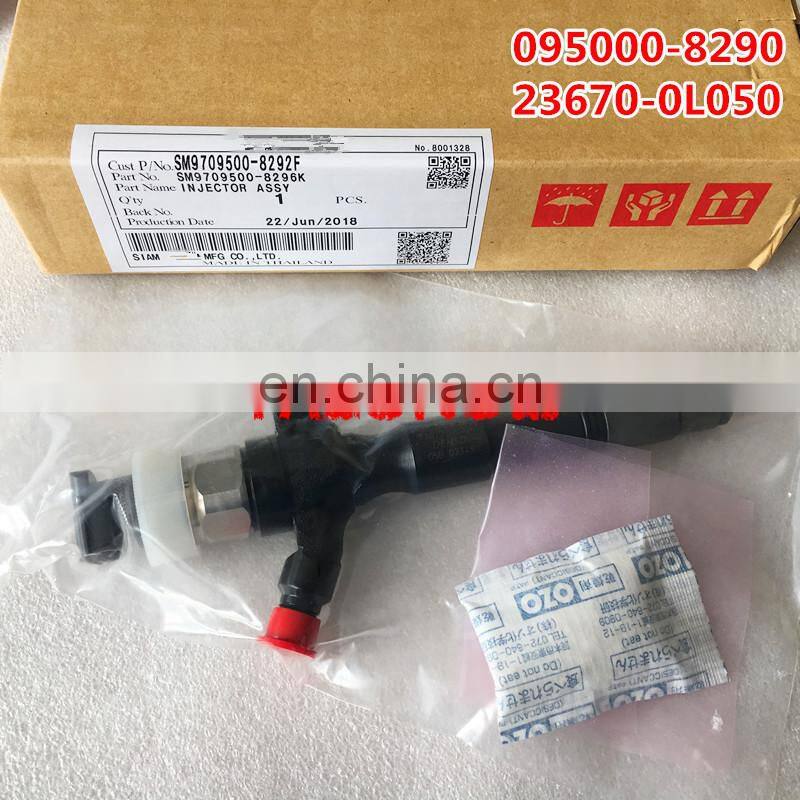 Genuine and new common rail injector 095000-8290 for Hilux 23670-0L050,23670-30070,23670-30400