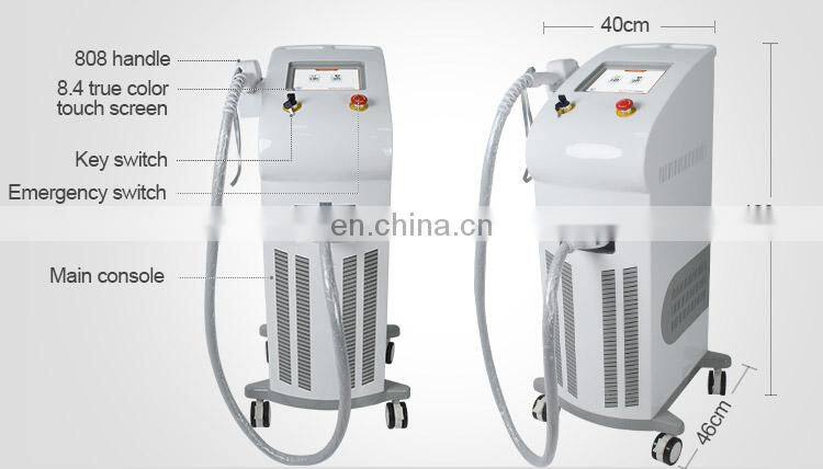 Manufacture low price Germany bar Italy pump 1000w TEC 808nm diode laser hair removal machine