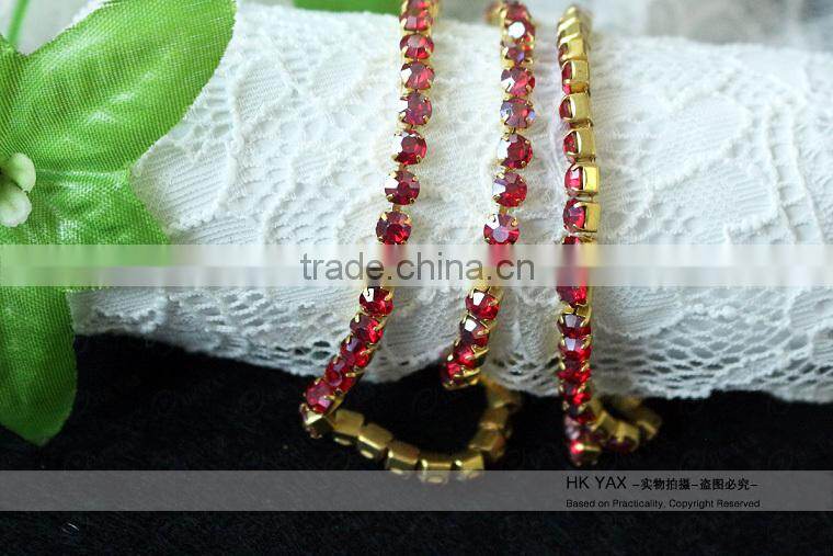jw0526 Popular rhinestone cup chain;DMC quality Strass Chain;Wholesale rhinestone cup chain