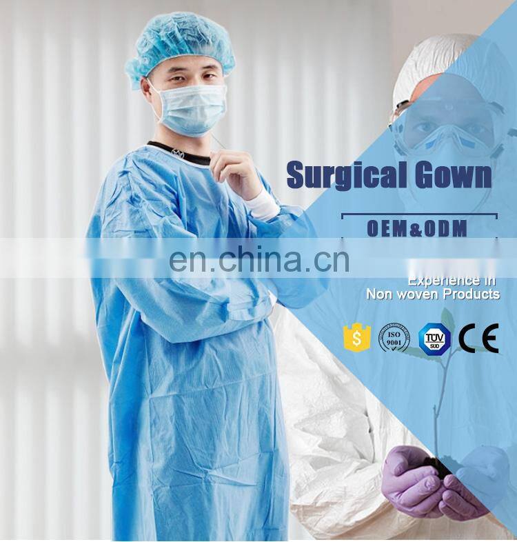 EN13795 disposable surgical gown SMS sterile workwear uniform