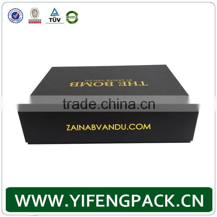 Customized matt black packaging paper gift corrugated box makers