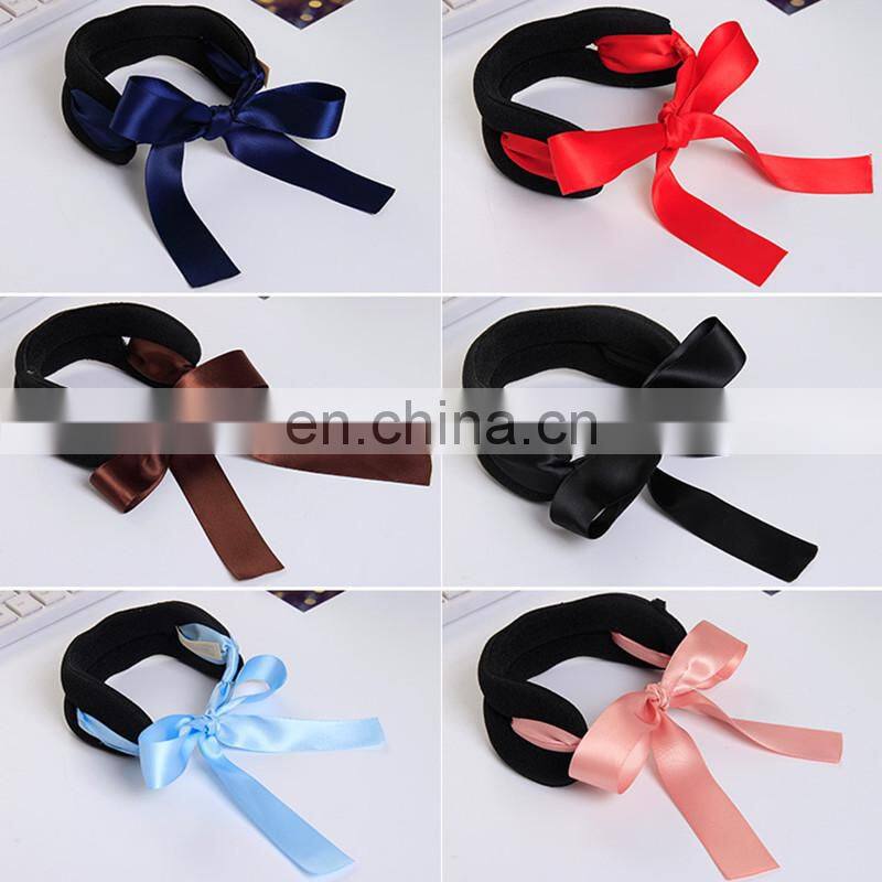 1 PC Fashion Women Magic Tools Foam Sponge Device Quick Messy Donut Bun Hairstyle Girl Hair Bows Band Accessories Silk Headband