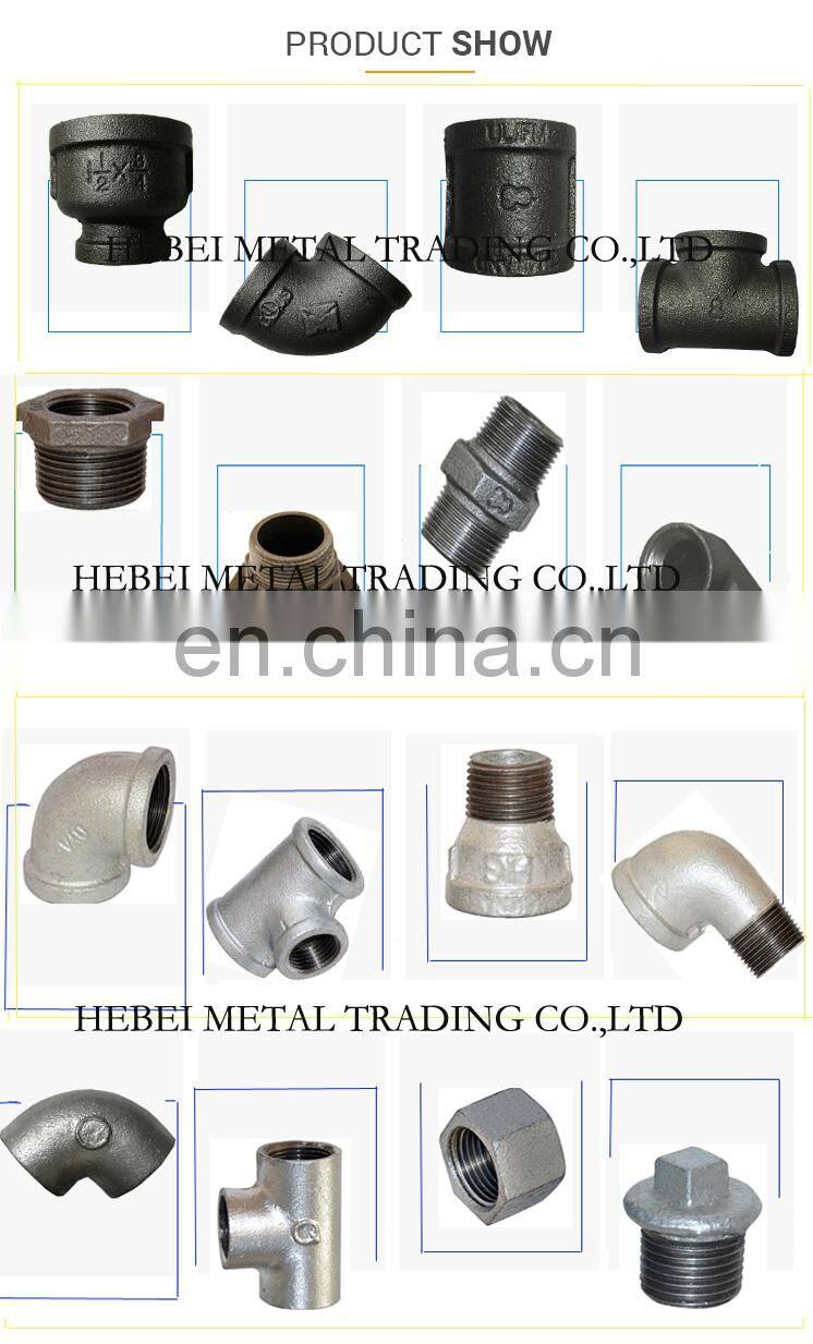 High Pressure Malleable Casting Iron Pipe Compression Oil Gas Fitting Cross Beaded