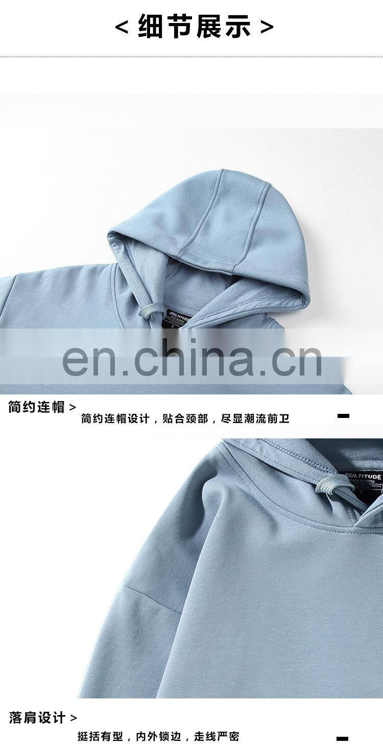 Customized 100% cotton fox velvet jacket men's pullover hoodie