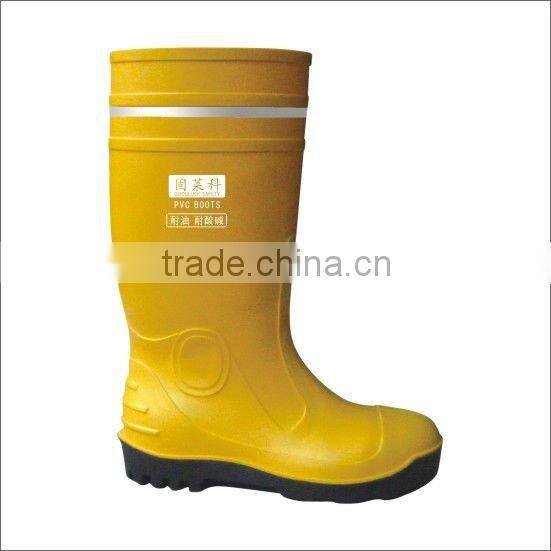 2015 economical oil resistance PVC mining safety boots