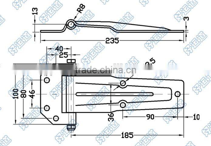 01146 Container truck door hinge