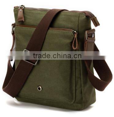 fashion men canvas shoulder messenger bag