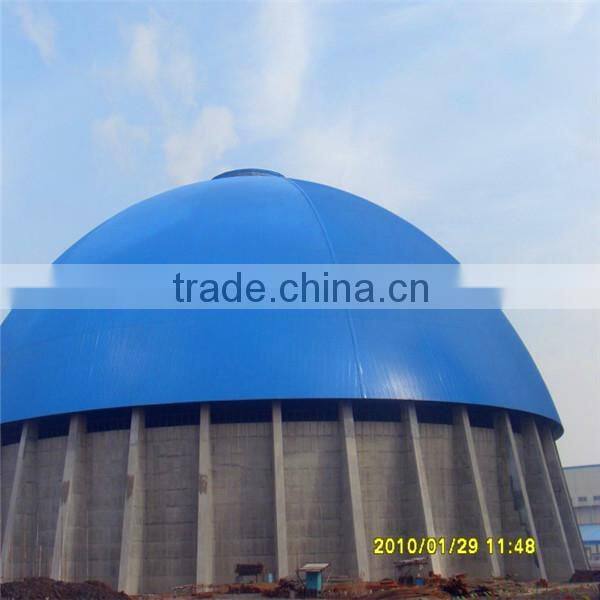 Cold galvanized steel structure dome coal storage