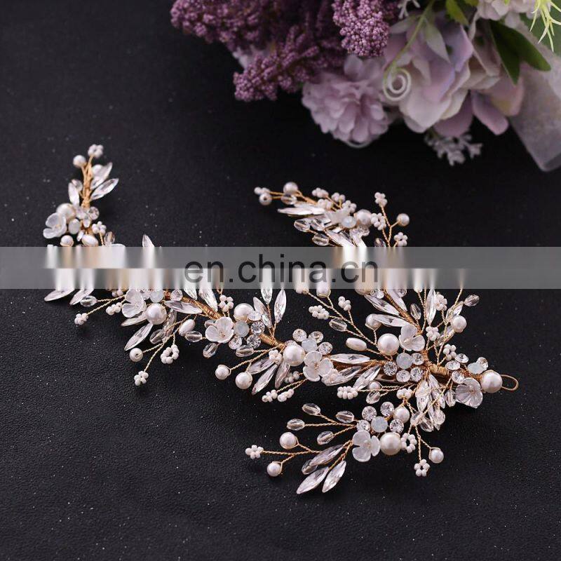 Silver Gold Bride Headwear Rhinestone Hair Jewelry for Women Tiaras Luxury Crystal Wedding Crown Diamond Bridal Headwear