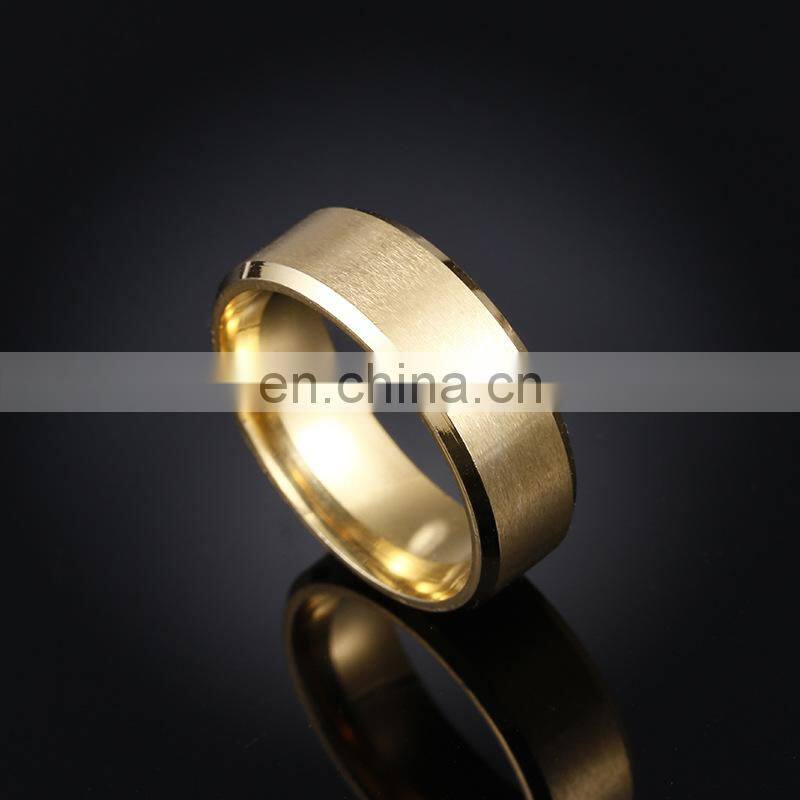 Fashion Charm Jewelry ring men stainless steel Matte Black Rings For men Women