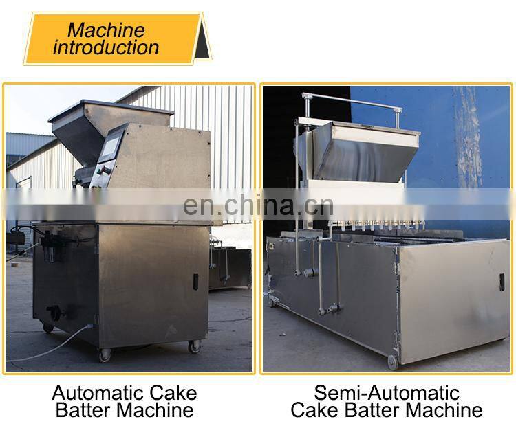 automatic batter dispenser swiss roll machine cupcake production line