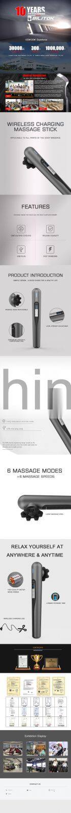 Massage stick whole body muscles shiatsu hand-held electric massager vibration massage hammer L12C