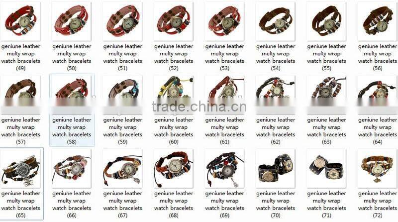 ethnic jewelry multi wrap watch leather bracelet personalized multy layer strand snap buckle bracelets