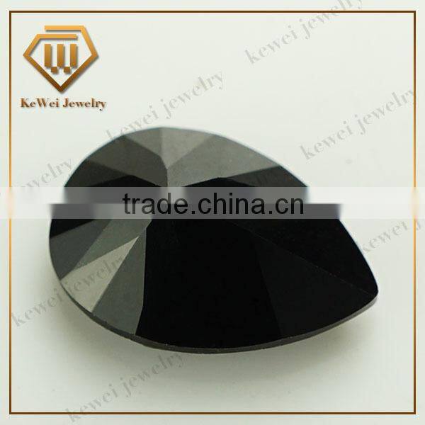 New Product Nano CZ Gems Pear Cut Black Cubic Zirconia Stone
