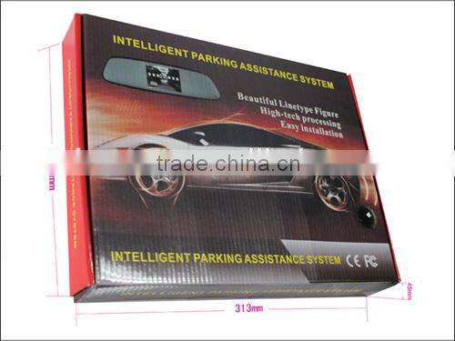 Hot selling lcd display parking sensor wireless with 4 rear sensors and bibi sound