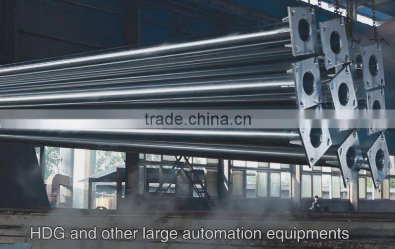 2015 Factory direct sale price solar street light pole high quality Q235 steel hot dip galvanizing pole