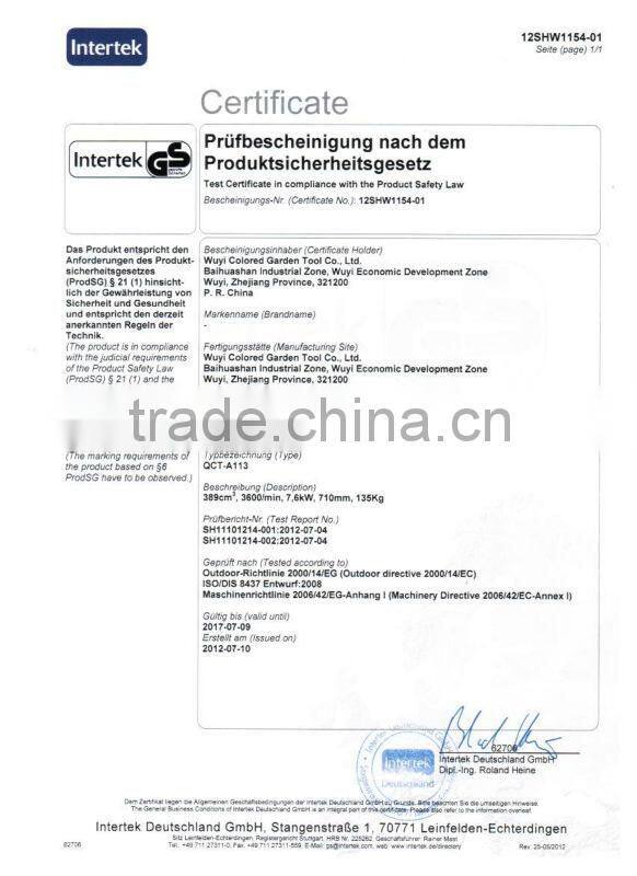 QICAI 13hp Loncin Snow Blower/Snow Thrower CE Approval