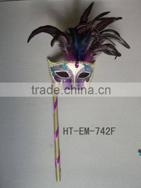 popular half face mask party mask with stick super hot sexy girls halloween costume mask