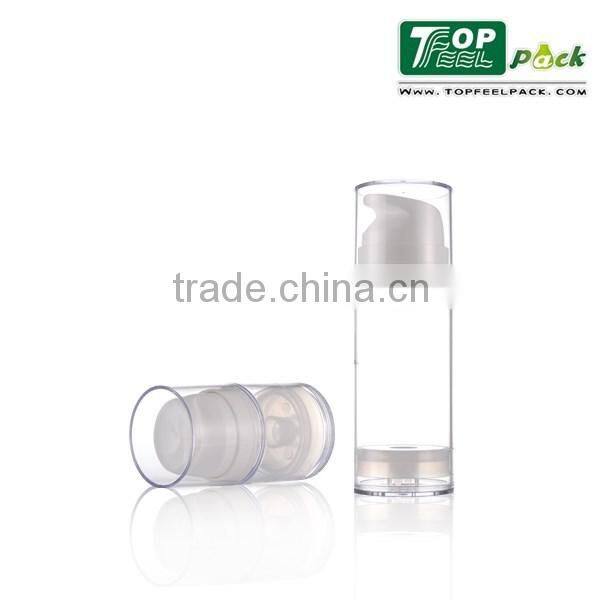 Transparent plastic cosmetic airless pump bottle 30ml/50ml/100ml