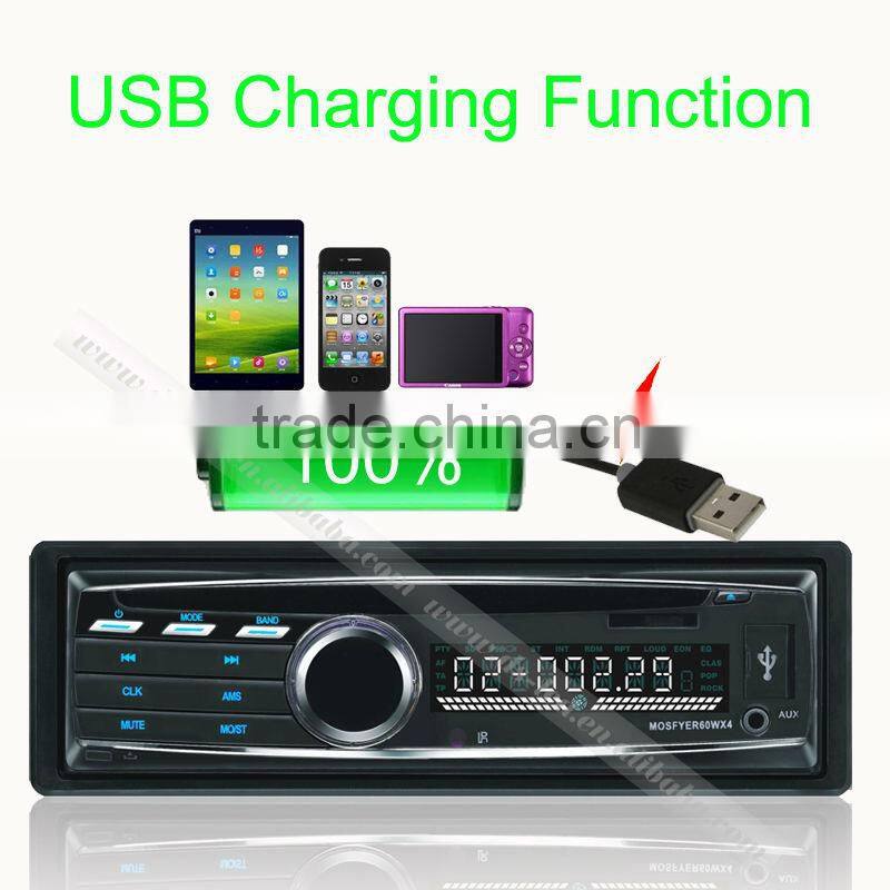 Universal 1 din car audio with MP3 player /AUX in/high power output