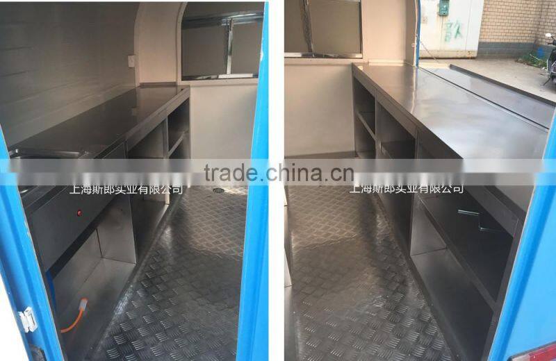 blue food cart beach food truck hot dog Hamburger ice cream cart Blue multi-function mobile food trucks Room the food truck