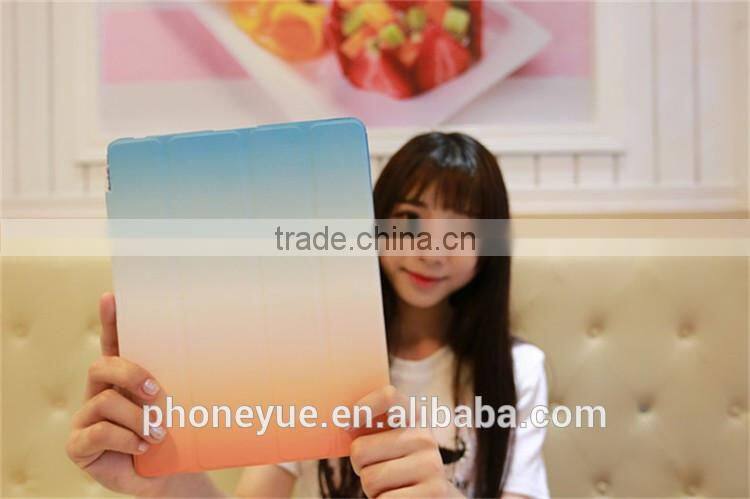Rainbow Color Gradual Changing Wake Sleep Smart Tablet Case for iPad Mini