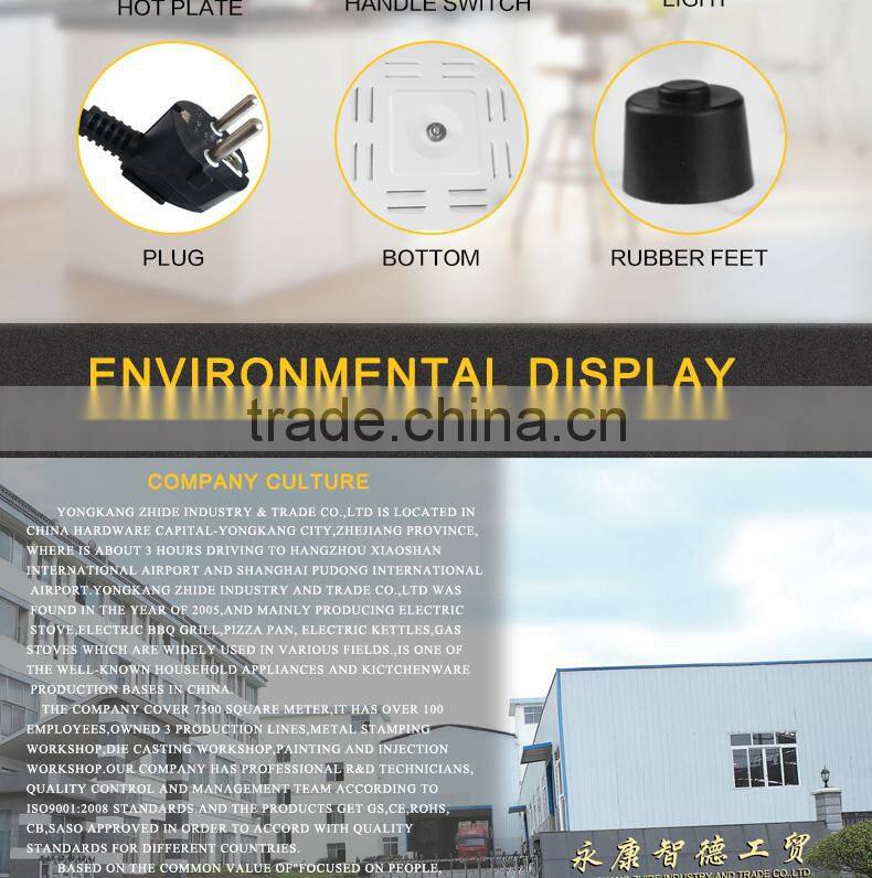 Double electric hot plate with solid cast iron heating element 2500W CNZIDEL