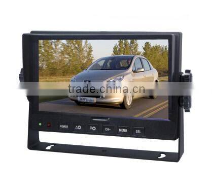 Wired type 7inch digital screen car rear view monitor with 3pcs wired camera