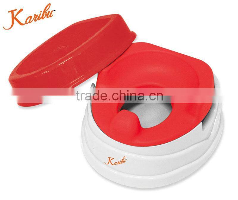 PM3328 2015 China plastic baby assistant potty trainer with stepstool for promotion