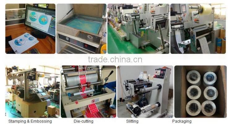 Custom red brand adhesive logo label