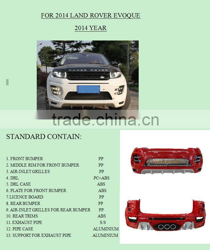 BODY KIT ACCESSORIES FOR LAND ROVERS EVOQUE