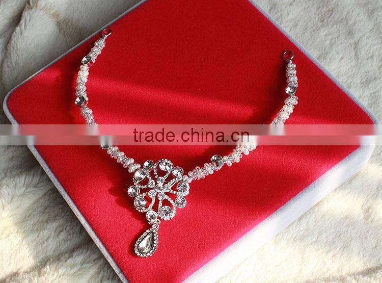 JOFO Handmade Crystal Pendant Hair Jewelry Wedding Hair Accessories Bridal Head Jewelry Headpiece Headwear For Women